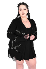punk emo cardigan sweater
