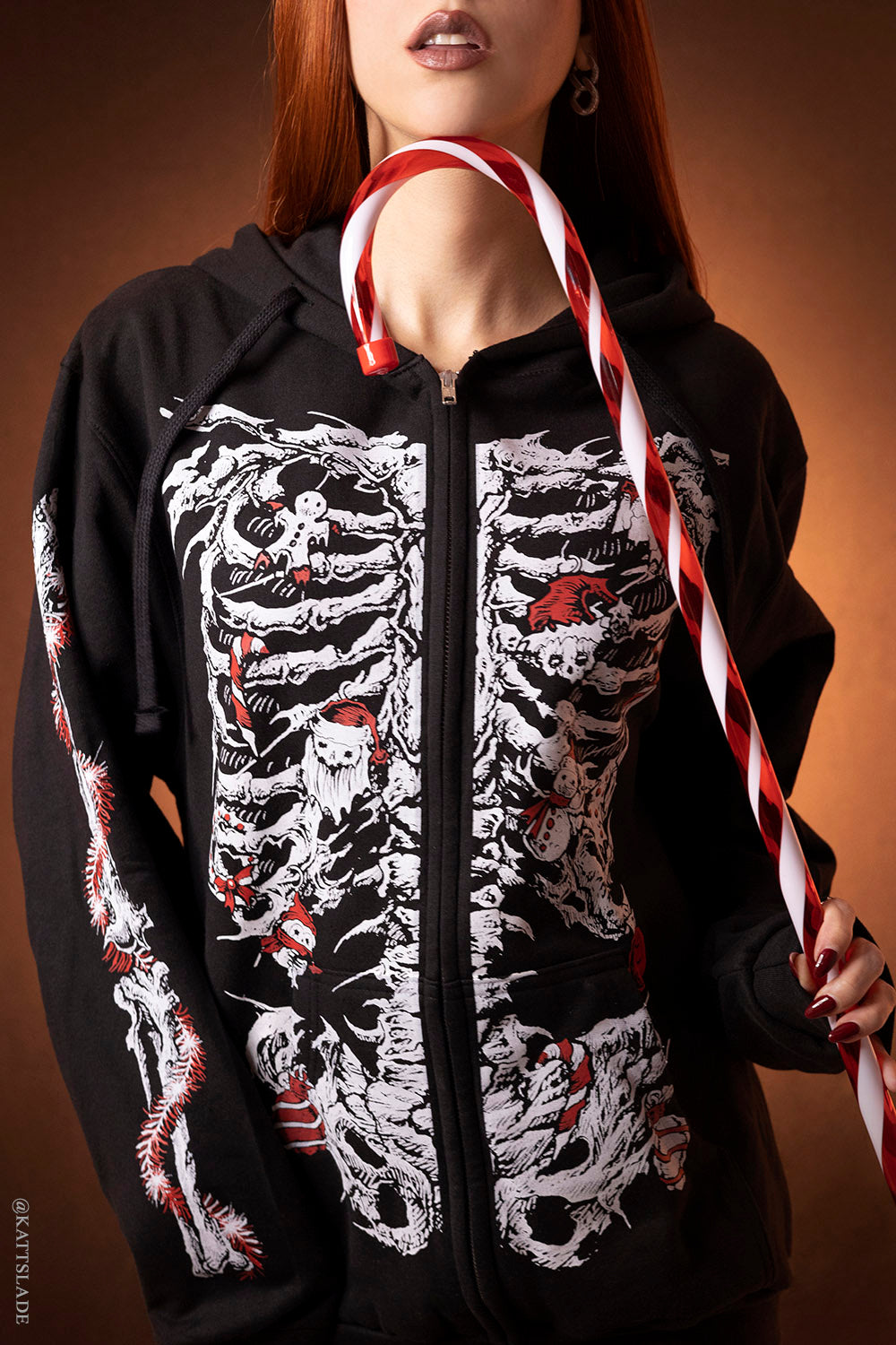 Xmas Skeleton Hoodie – VampireFreaks