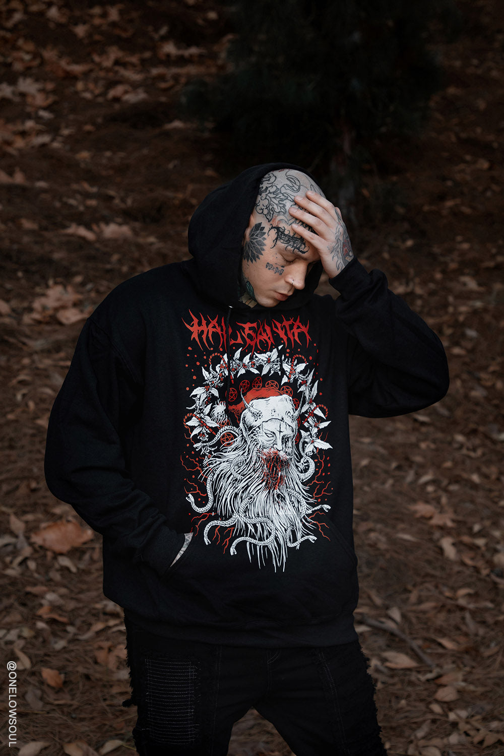 mens gothic ugly xmas hoodie jacket