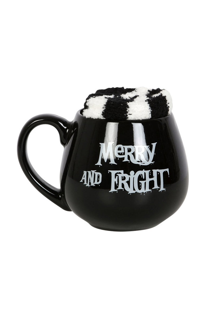 goth christmas coffee cup