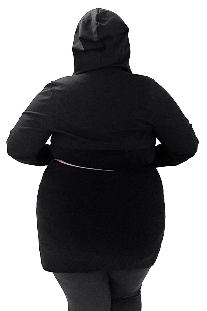 black terry womens hooded bolero shrug by foxblood