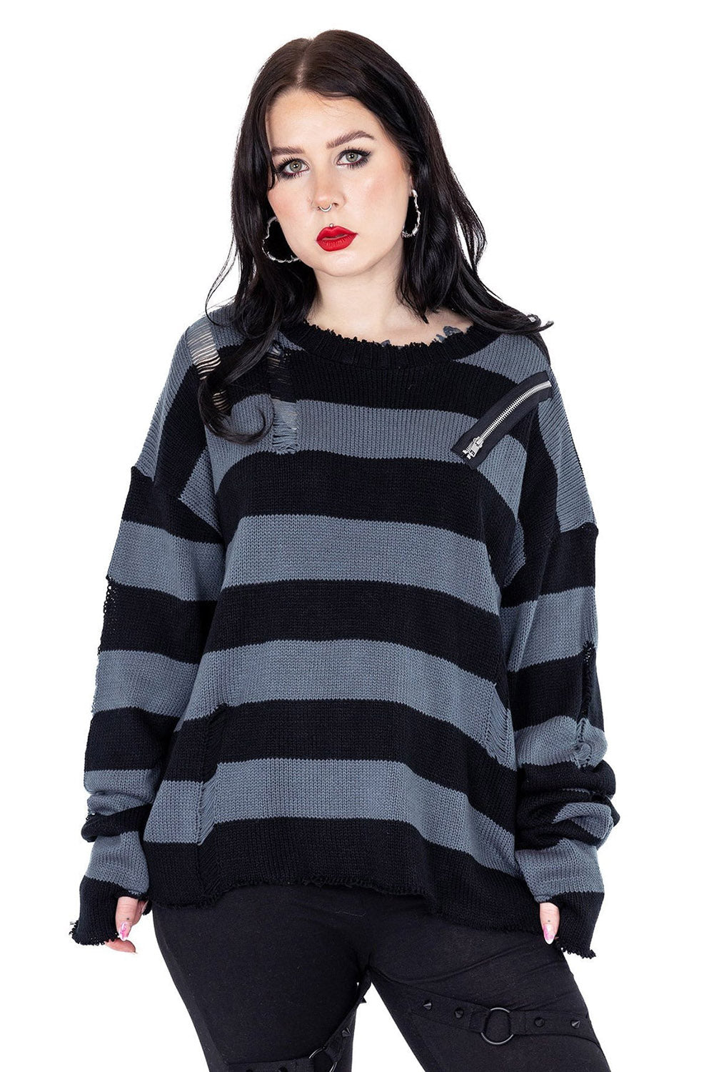 womens striped sweater