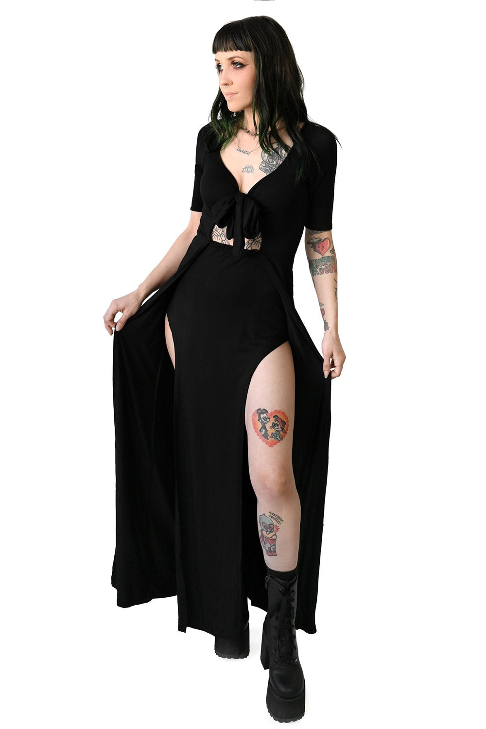 womens gothic long maxi dress