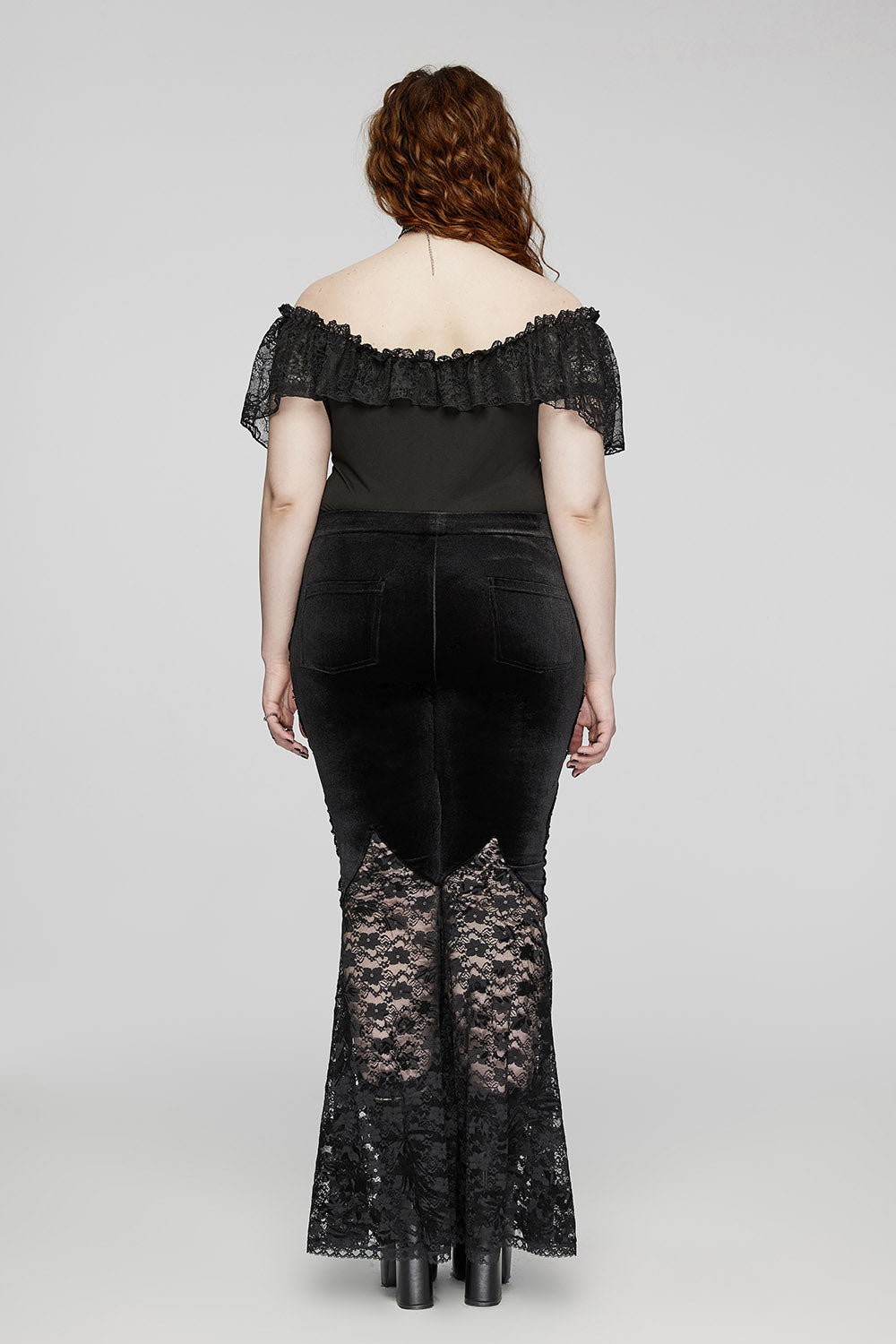 womens gothic high waisted flared pants