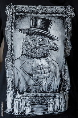 Victorian Goth Gentleman Crow Sweatshirt w/ Raven Sleeves