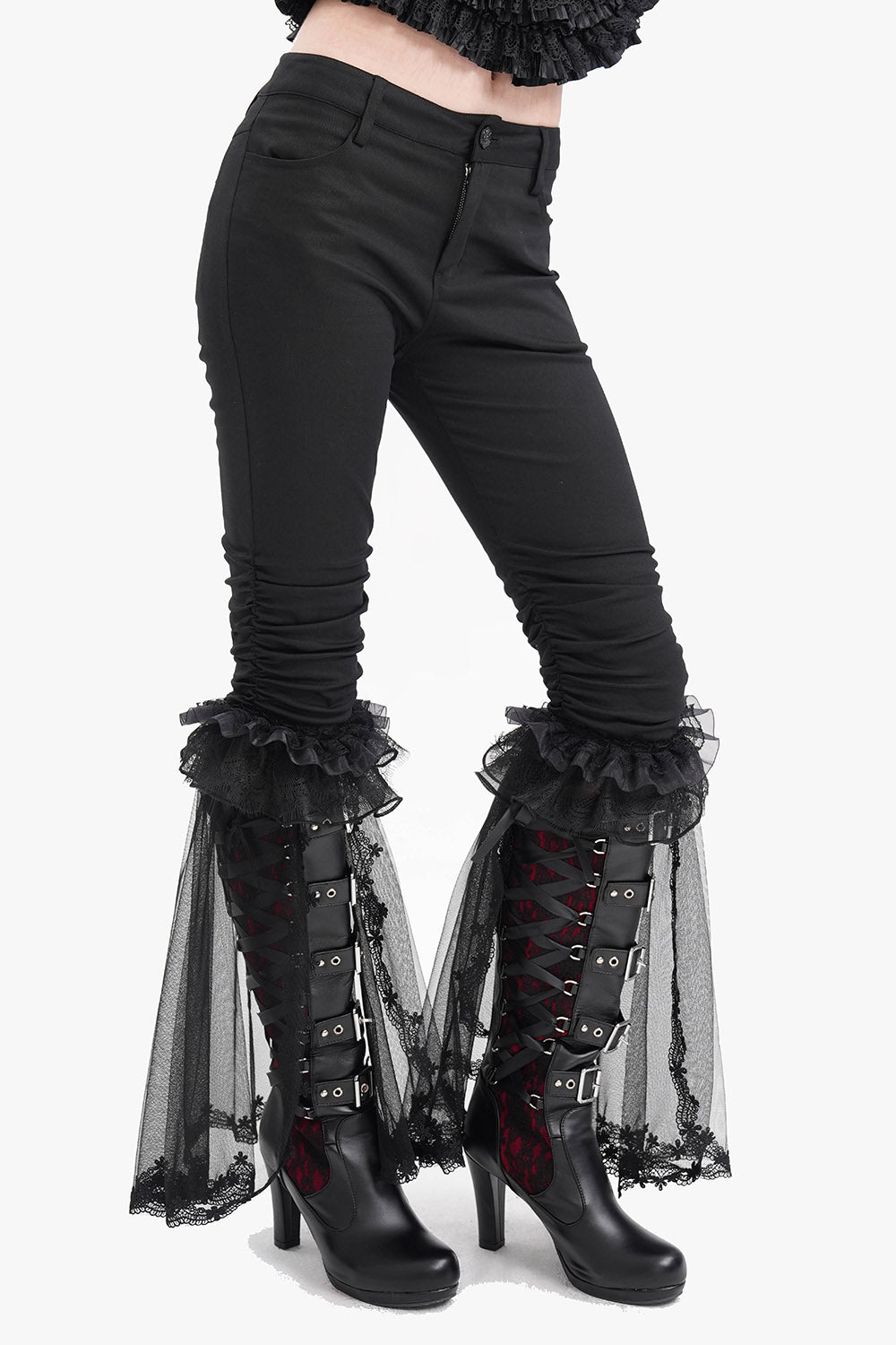 womens black gothic skinny jeans