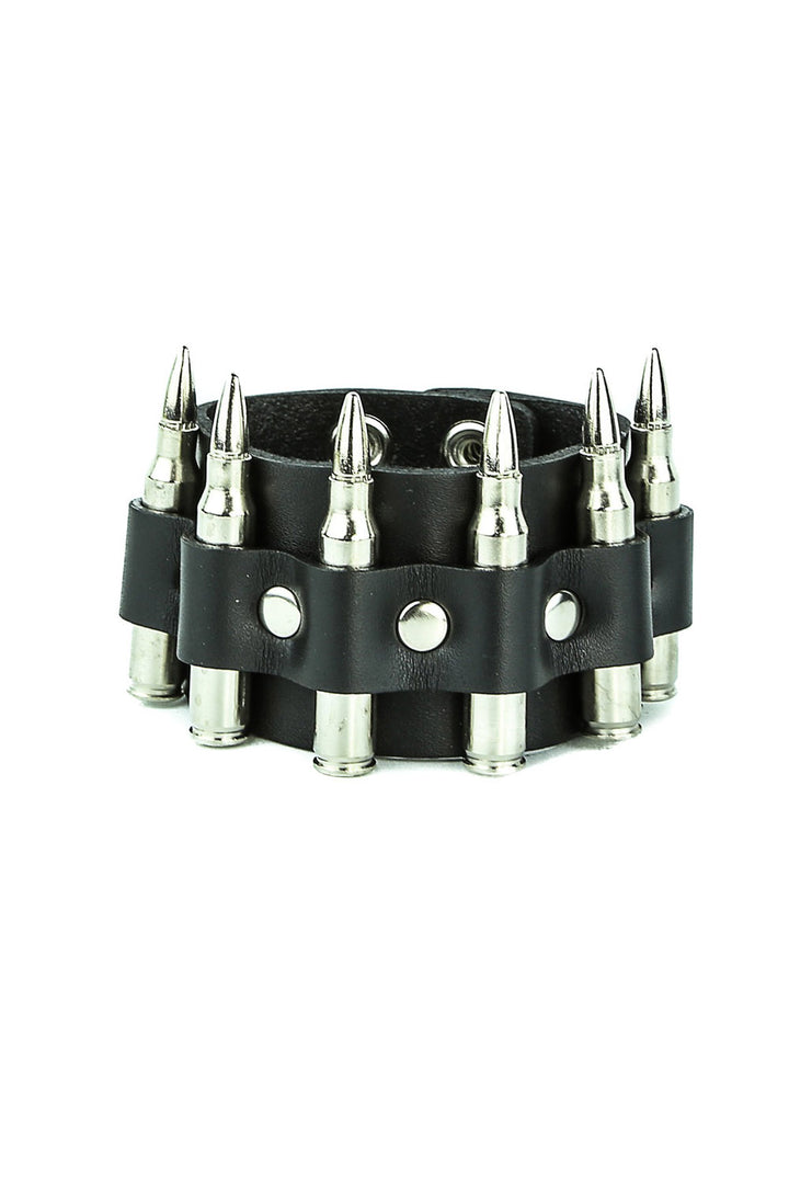 heavy metal bullet cuff bracelet