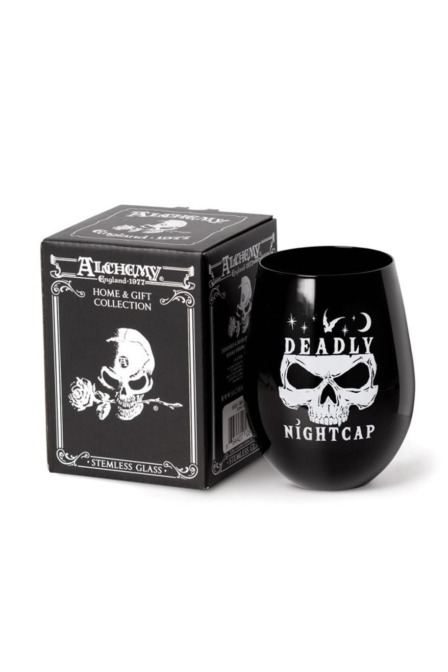 stemless skull skull drinking glass