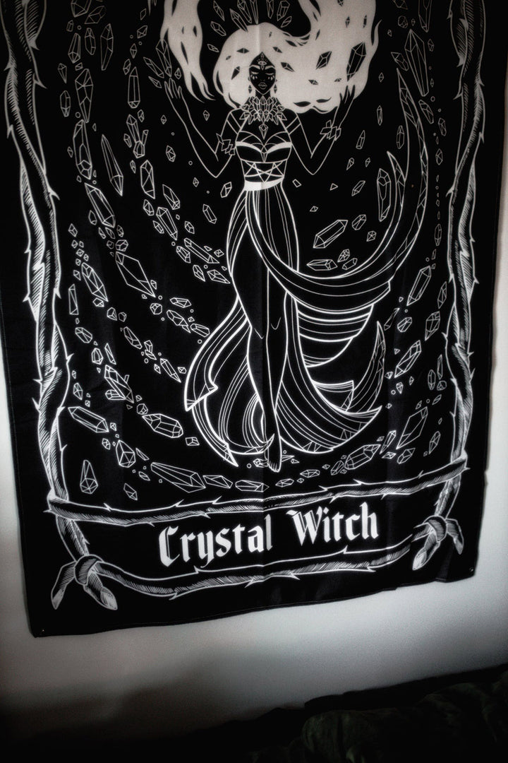 tarot card witch wall tapestry 