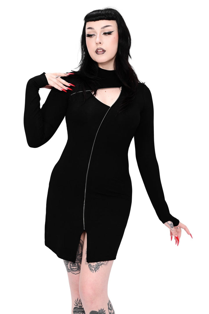 little black mini gothic dress