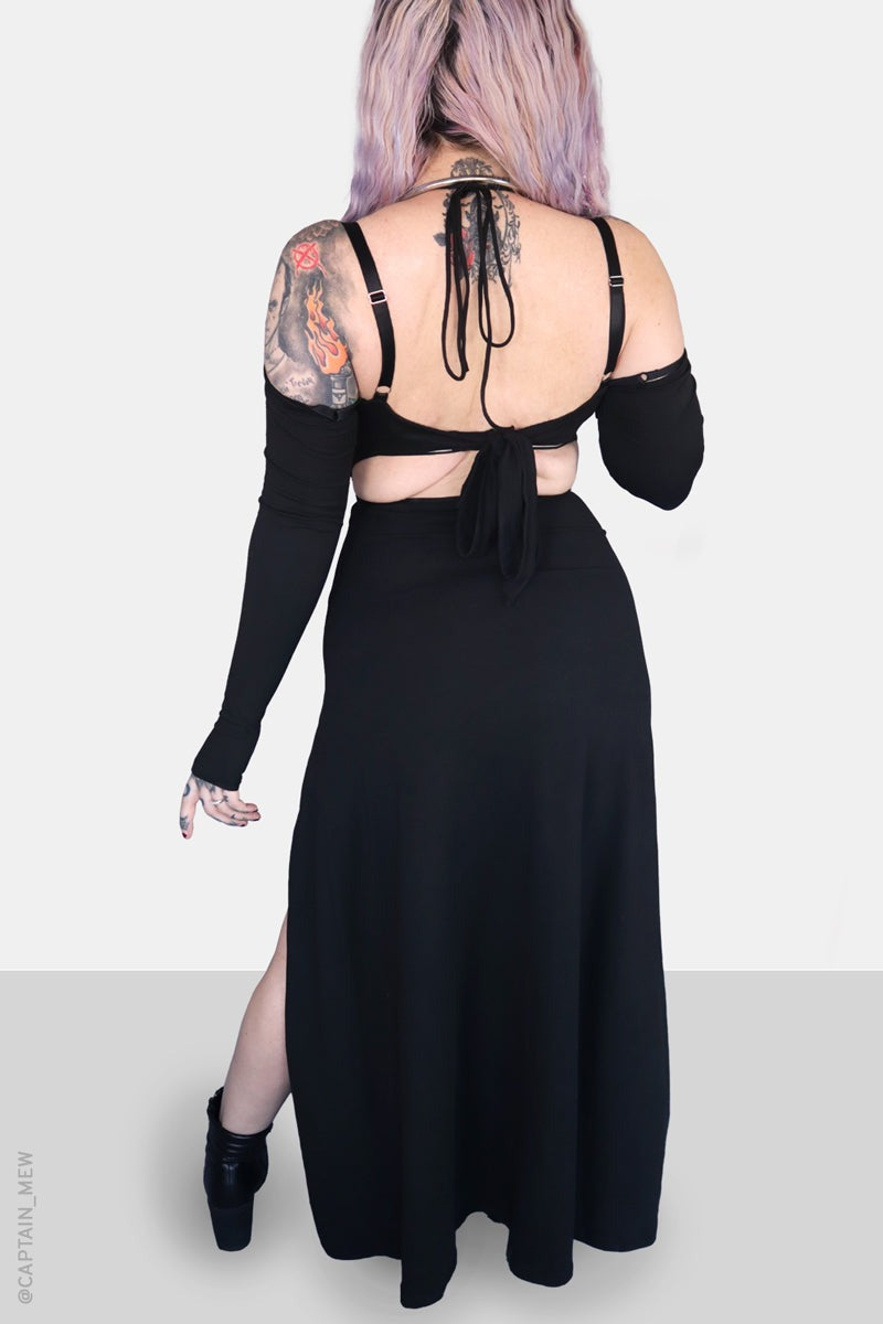 womens long gothic witchy gown 