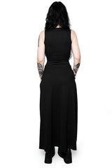 long goth maxi gown