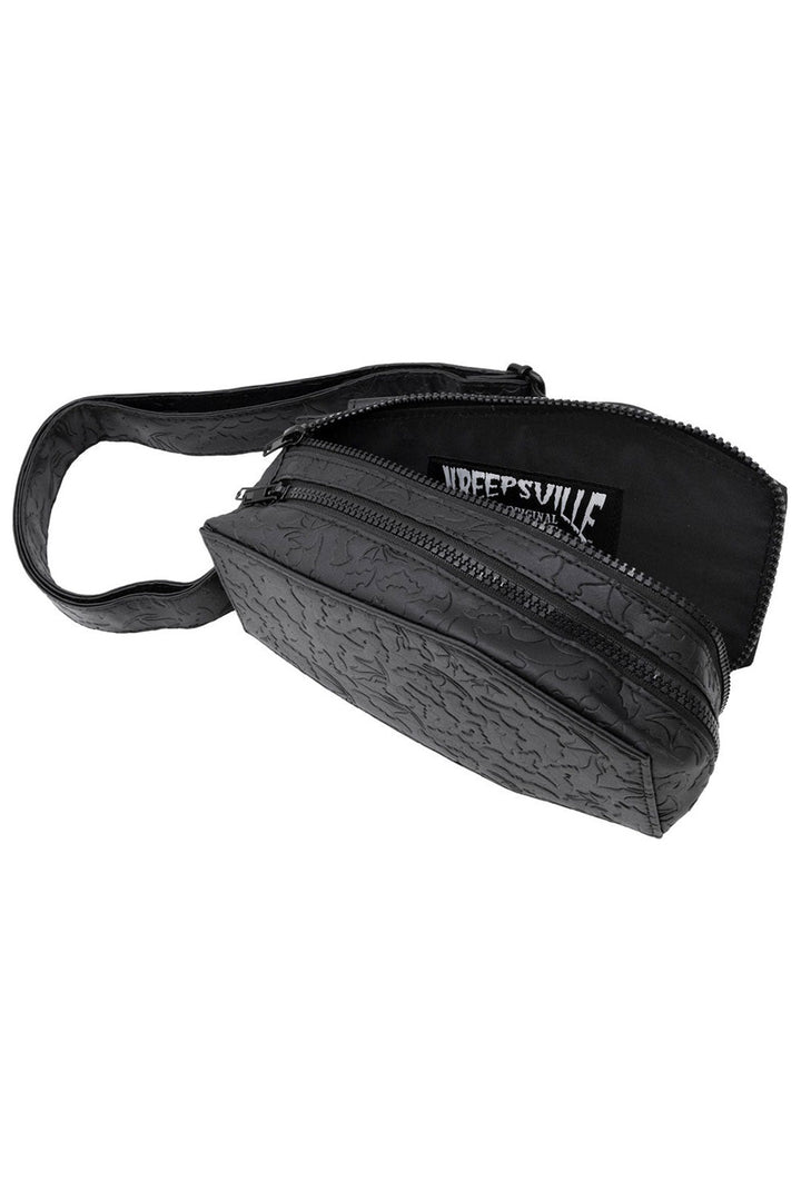 vegan leather gothic fanny pack bag