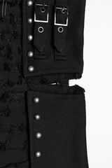 black scene skirt with buckles 