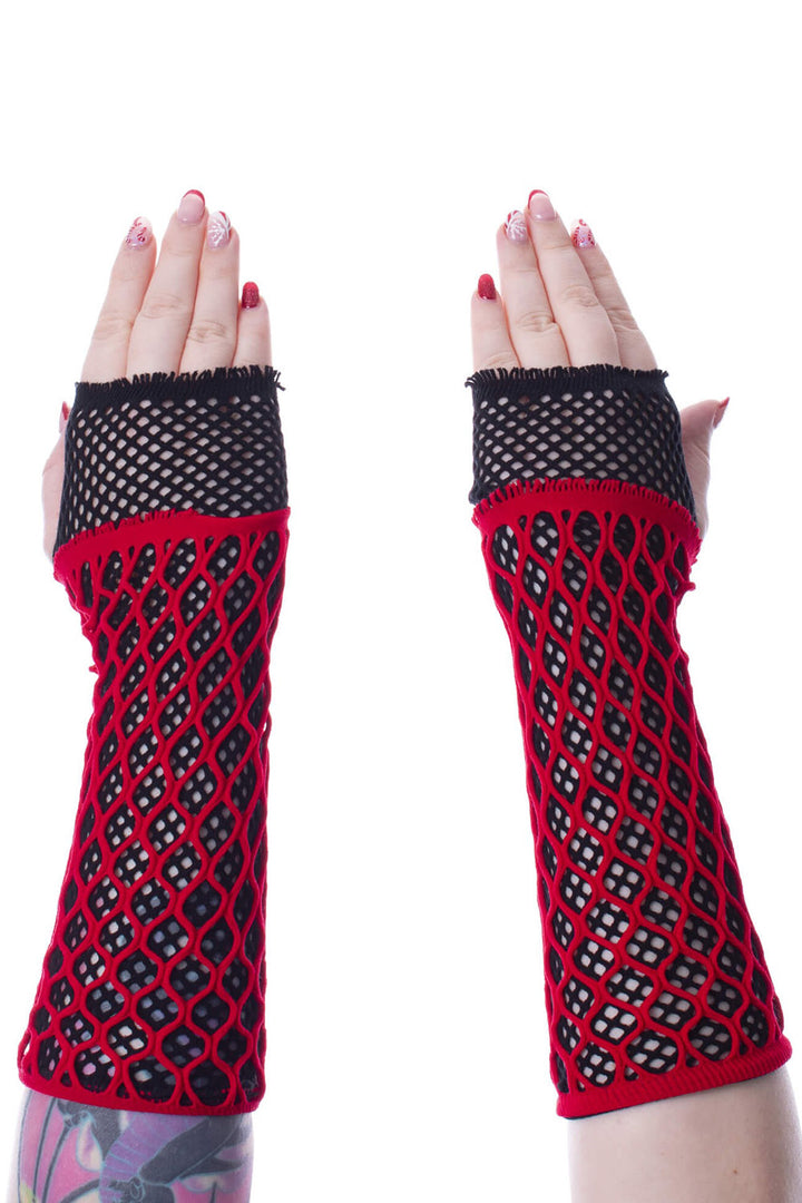 womens fishnet gloves