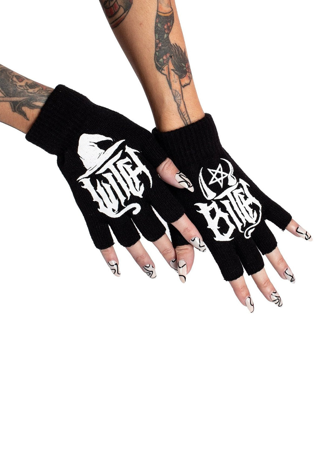 Witch Bitch Fingerless Knit Gloves