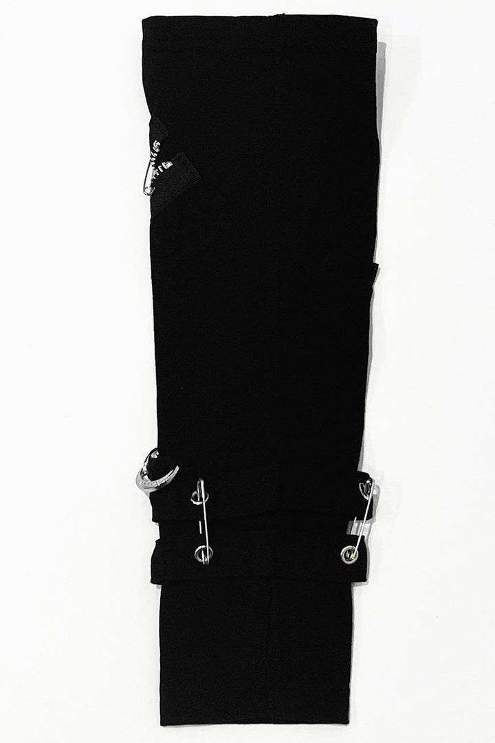 safety pin armwarmers  by tripp NYC