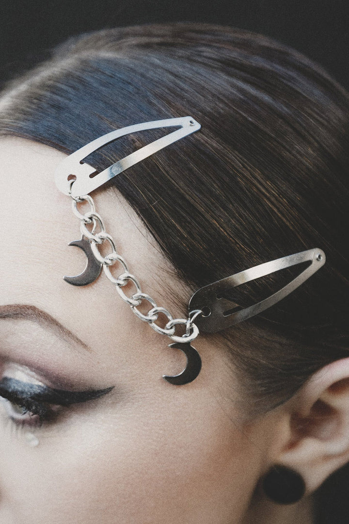 goth hair clip set