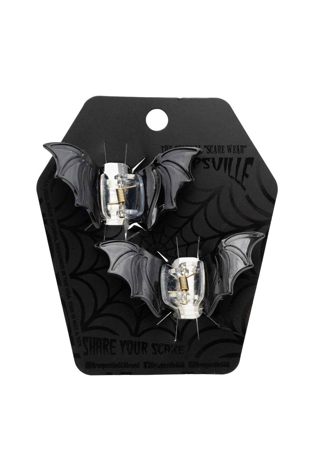 gothic hair clip set