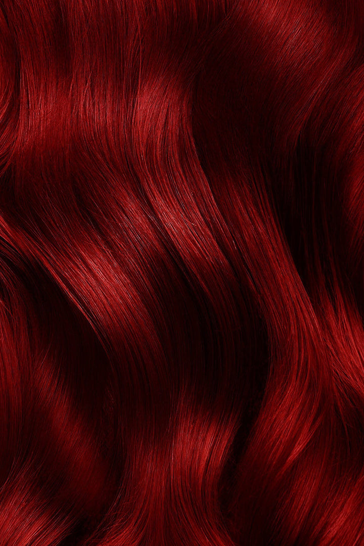 deep ruby red semi-permanent hair dye