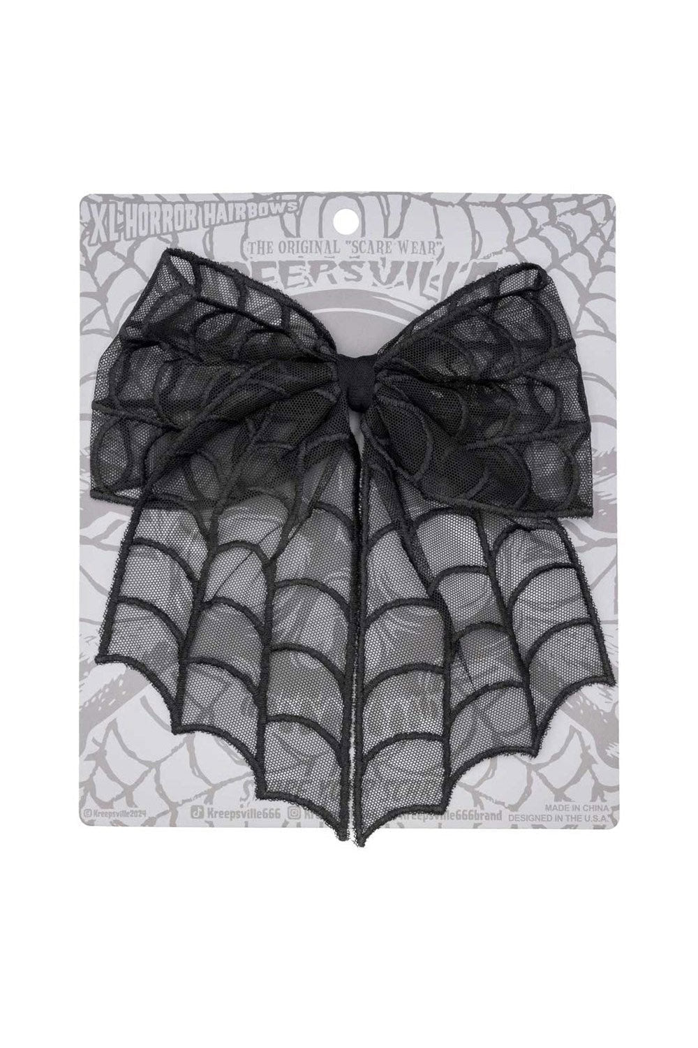 Spiderweb Lace Hair Bow