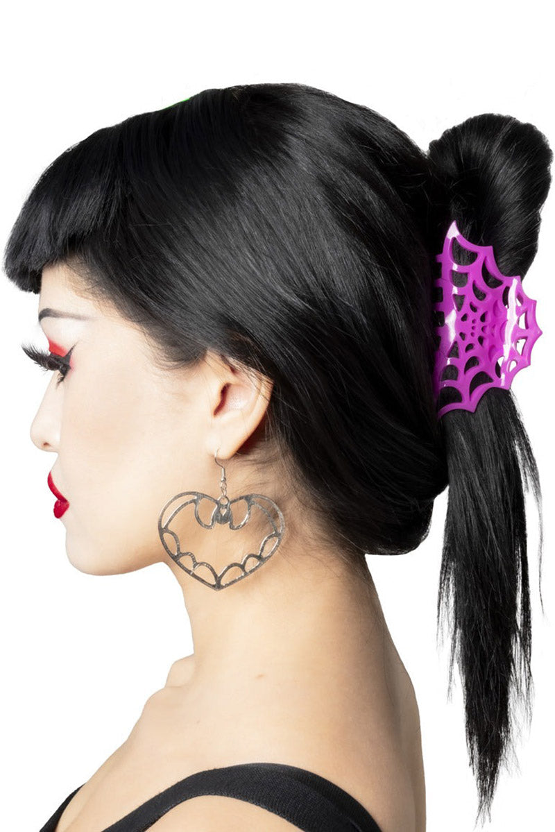 Spiderweb Hair Claw Clip [PINK]