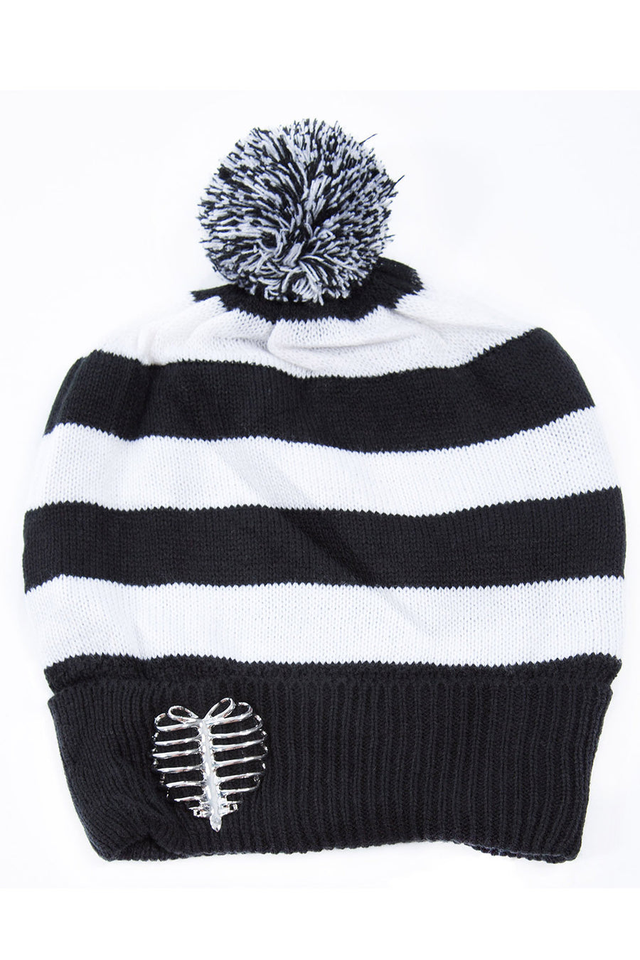 striped knit beanie