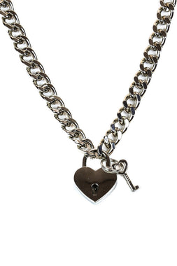 Love Sucks Chunky Chain Necklace [SILVER]