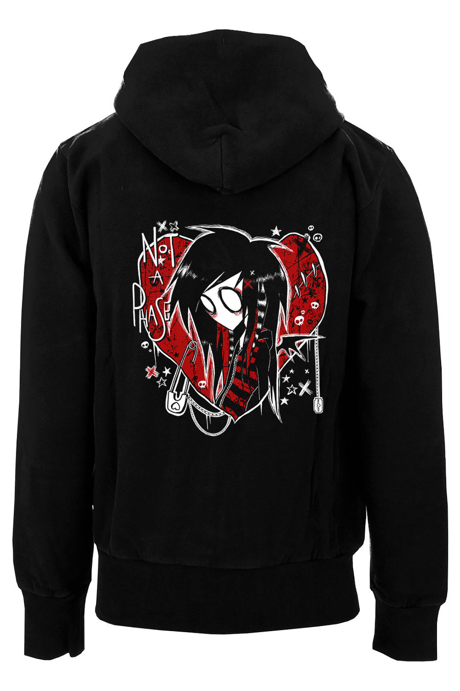 emo kid zipper hoodie