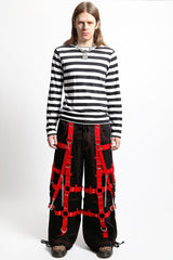 tripp NYC red and black cargo pants