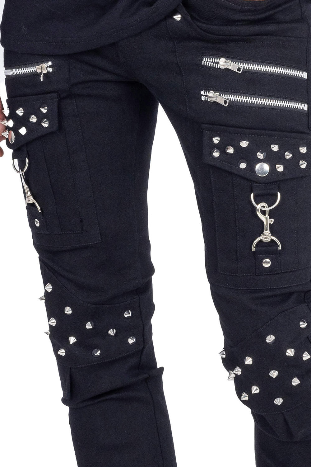 mens gothic spiked skinny jeans