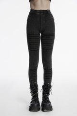 high-waisted skinny jeans