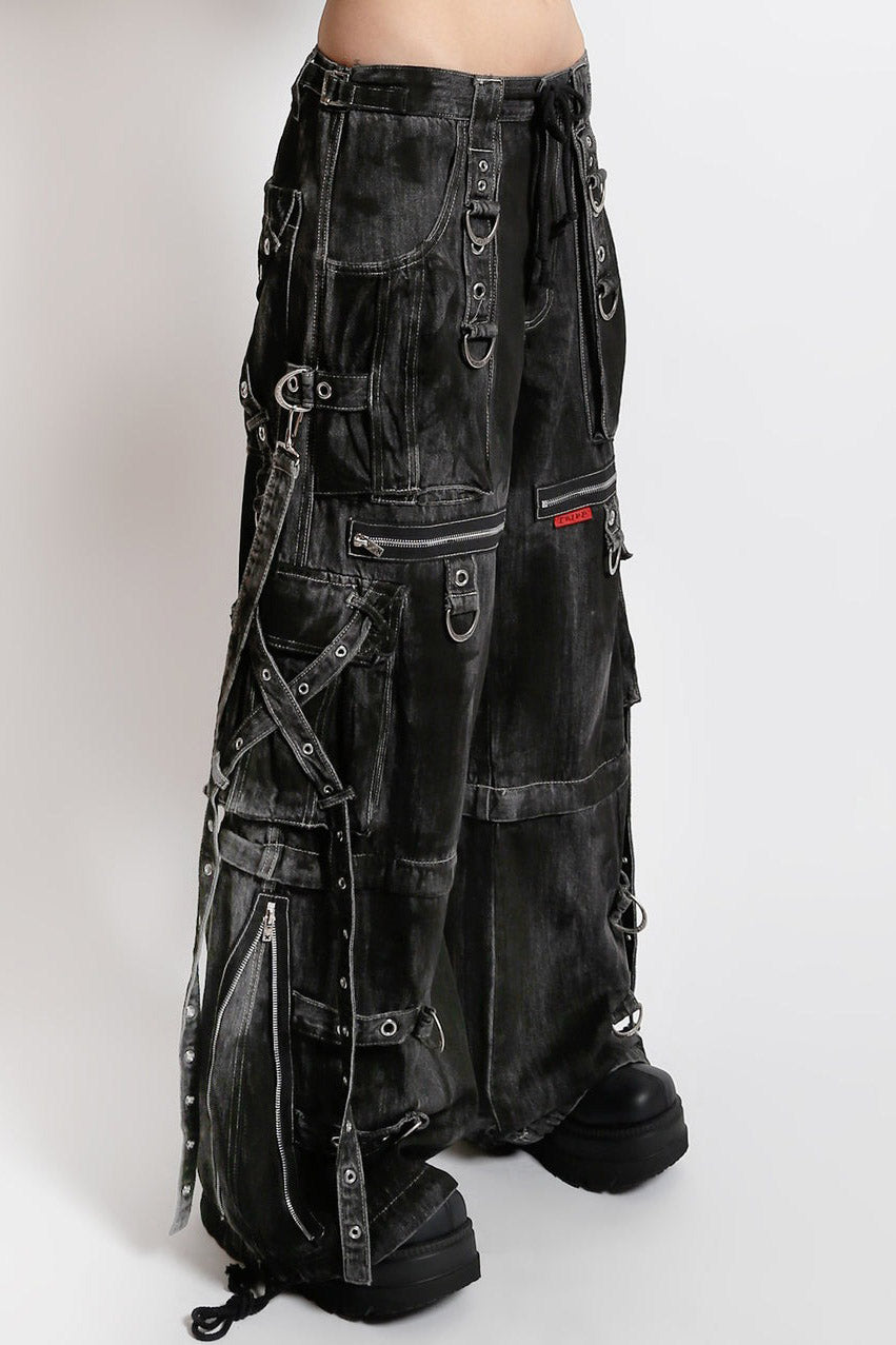 Tripp NYC X-Strap Ink Wash Pants [Black Denim] – VampireFreaks