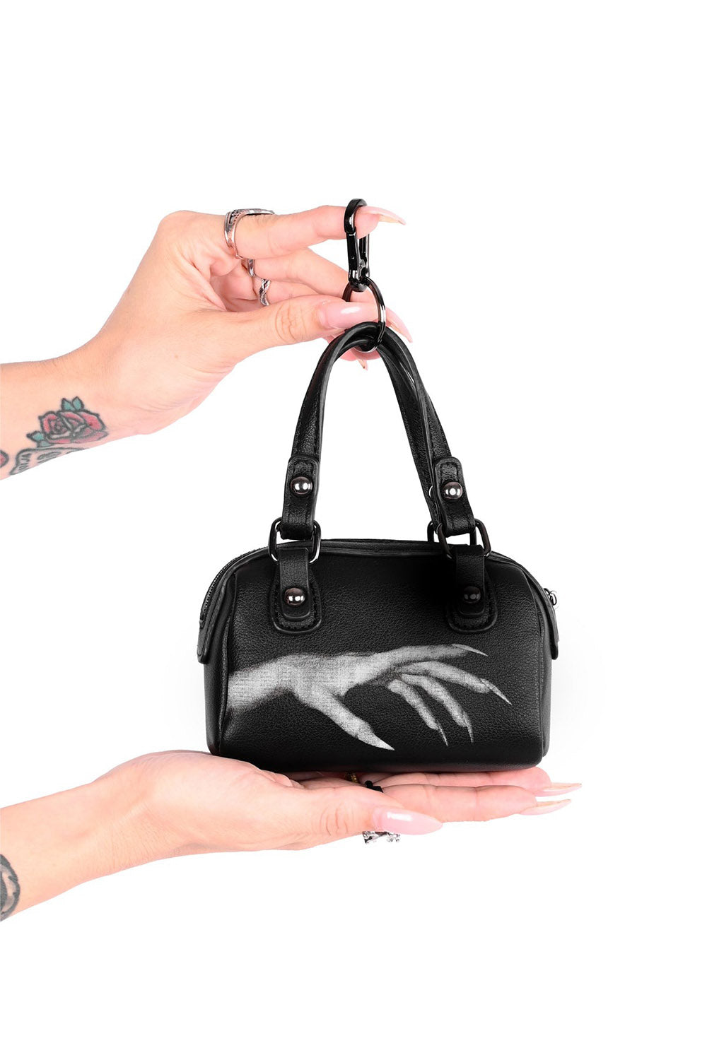 small black keychain bag