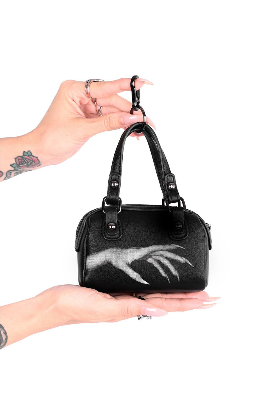 small black keychain bag