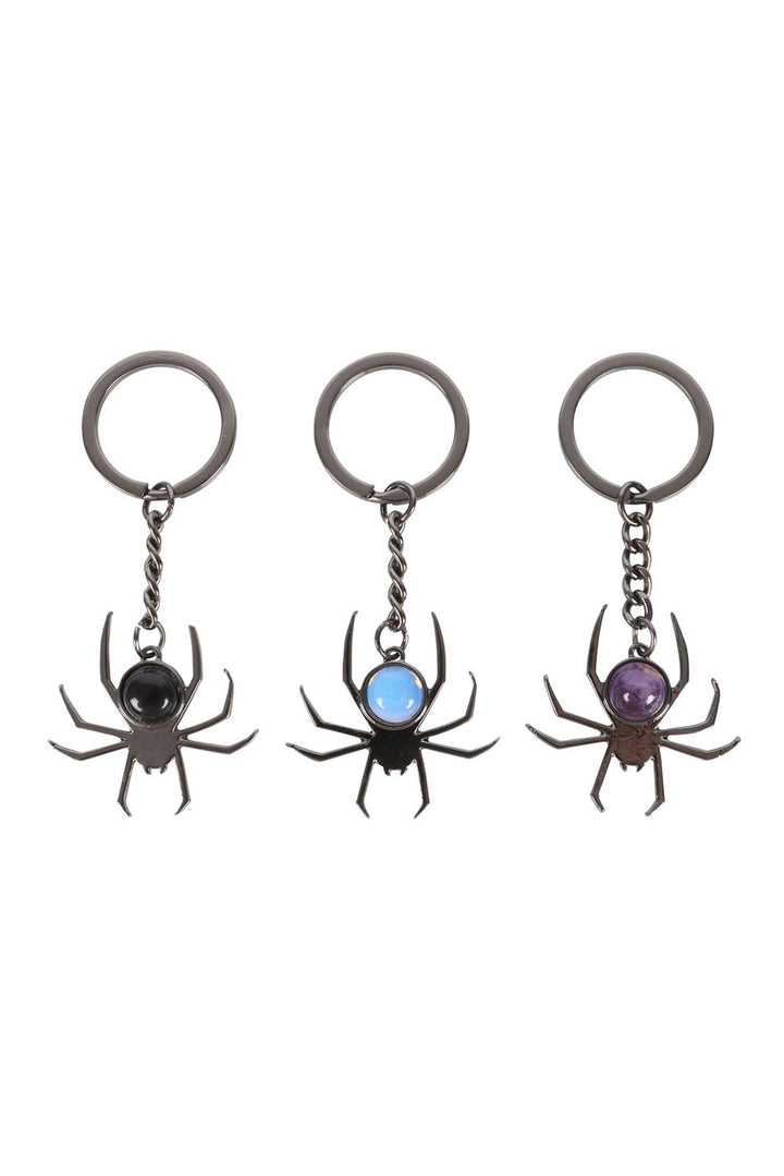 gothic spider keychain