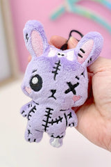 pastel purple bunny rabbit toy keychain