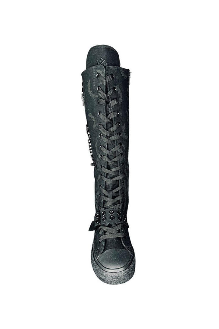 knee-high scene girl sneakers