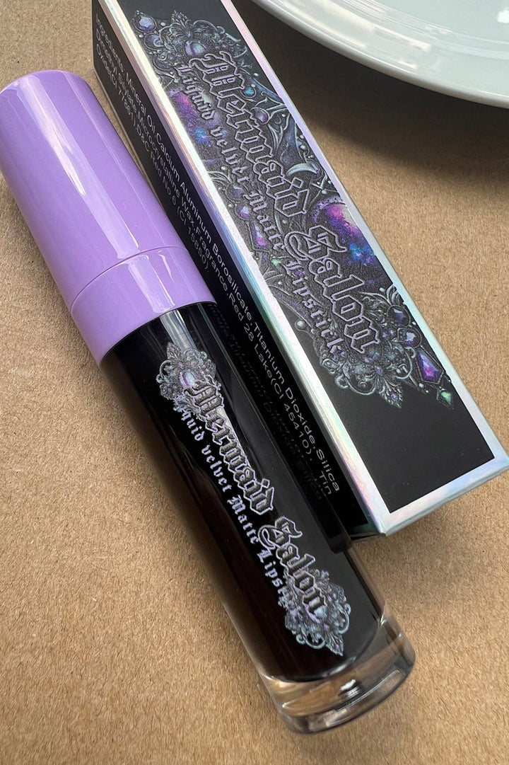 womens emo black lip gloss by mermaid salon