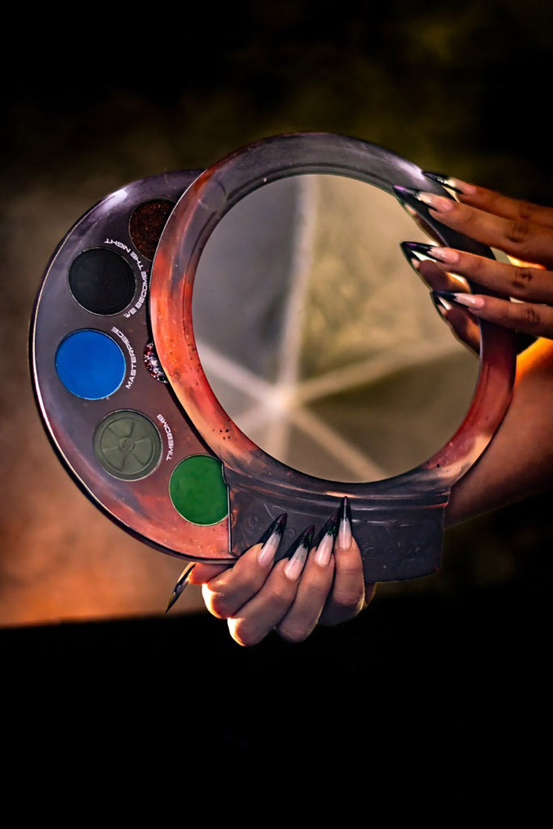 emo makeup palette with mirror