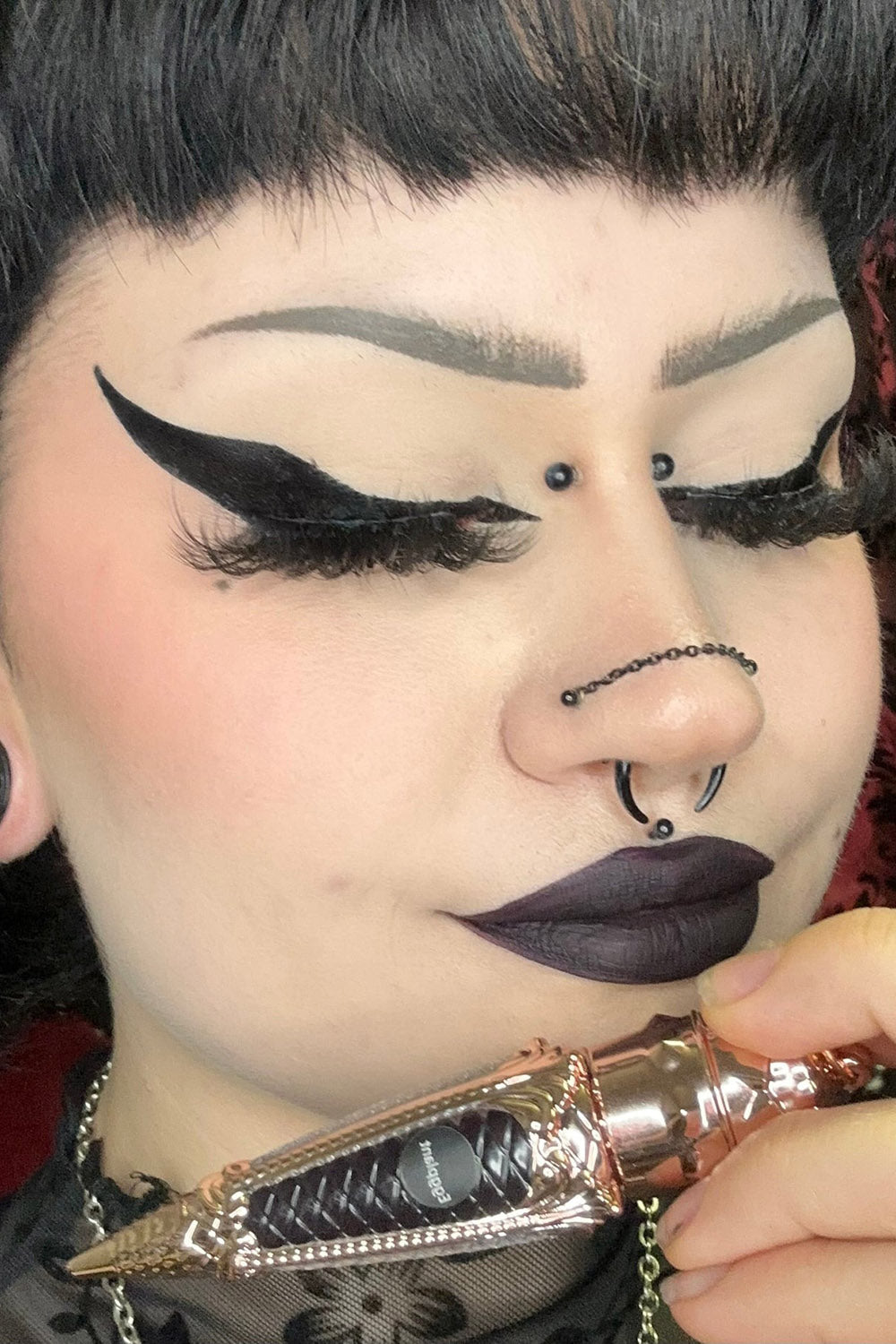 black goth lipstick