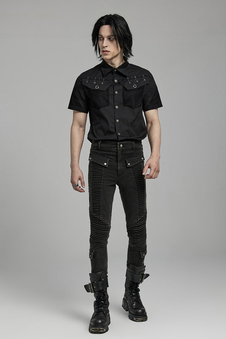 mens punk skinny jeans