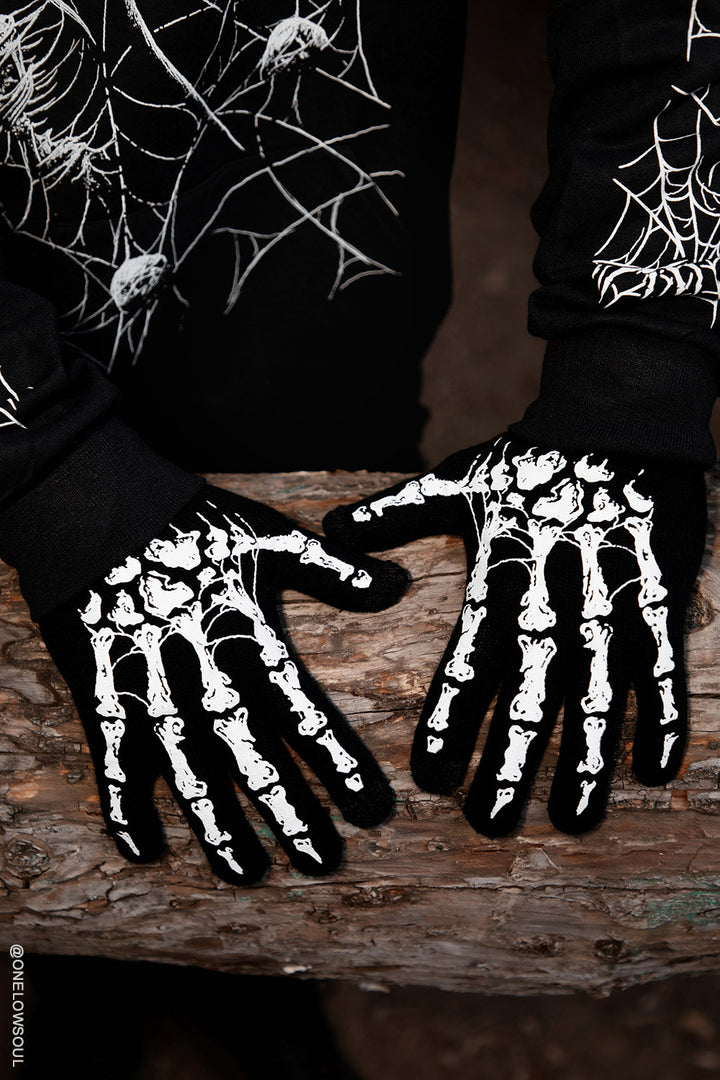 creepy gothic gloves