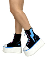 Monster High Jolt Platform Sneakers [BLACK/BLUE]