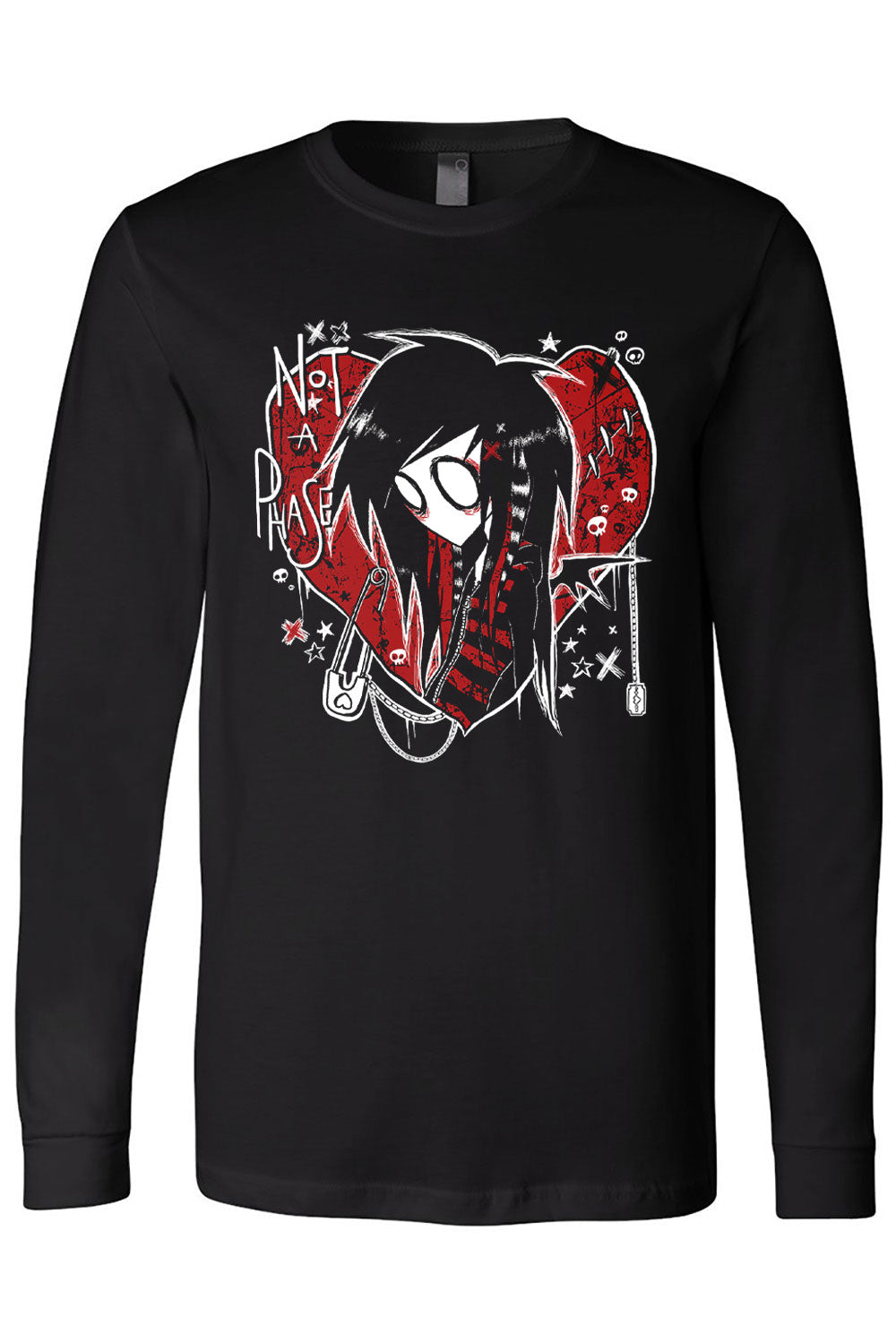 VAMPIRE グラフィックスウェット ブラック Not A Phase T-shirt [@Clawed_Beauty101] – VampireFreaks
