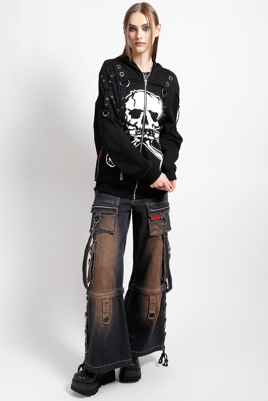 パンツ TRIPP NYC LOCK UP DENIM PANT STORM WASH TRIPP NYC - ZIP LOCK PANT CLOUD WASH BLACK DENIM
