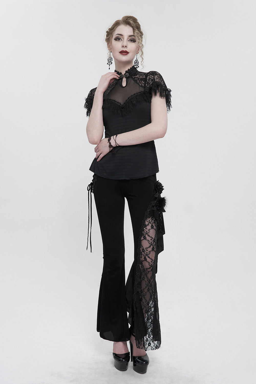 womens gothic flared pants