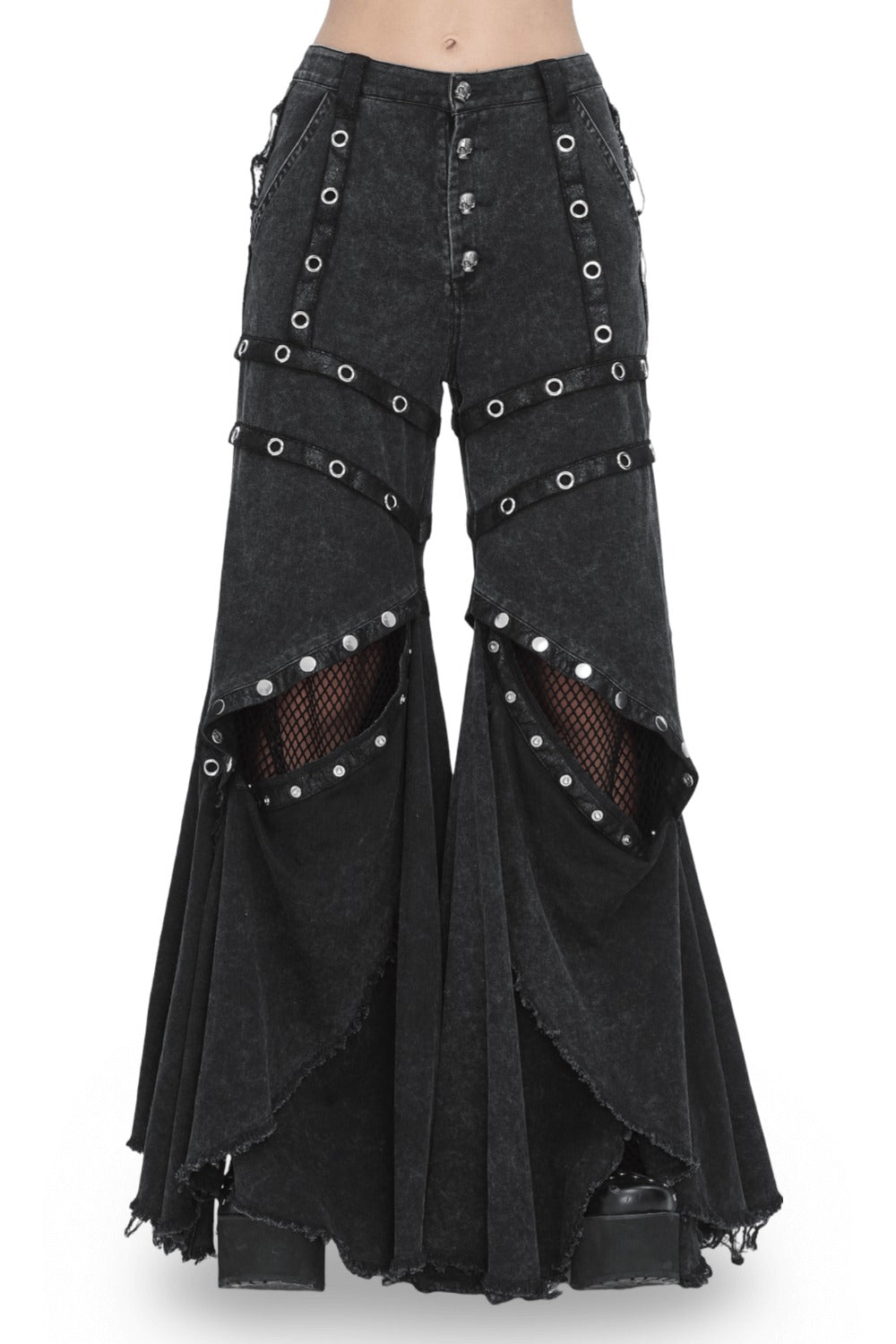 womens distressed witchcore pants