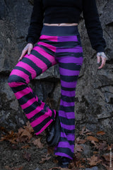 emo alice in wonderland inspired whimsical bell bottoms