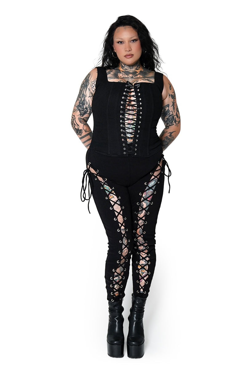 womens corset emo pants